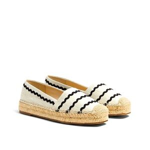 Ann Taylor Persephone Ric Rac Linen Espadrille Flats